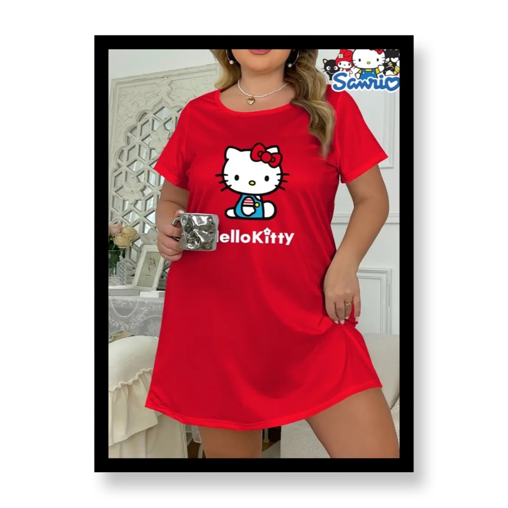 Hello Kitty Red Short Sleeve Nightshirt